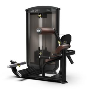Intenza Back Extension EL-05 strength fitness machine, side view on white background
