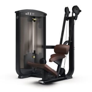 Intenza Abdominal EL-06 strength fitness machine, side view on white background