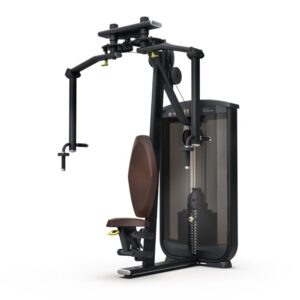 Intenza Pec Fly/Rear Delt EL-14 strength fitness machine, side view on white background