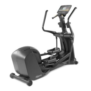 Диагонален преден изглед на кростренажор Intenza Elliptical Trainer 550 серия e2+ на бял фон