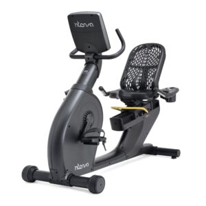Prednji desni dijagonalni prikaz bicikla sa naslonom Intenza Recumbent Bike 450 serije i2S na beloj pozadini