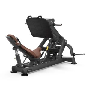 Диагонален изглед на силова машина с дискови тежести Intenza Leg Press Zone Line на бял фон