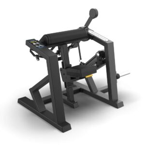 Free Motion EPIC plate loaded fitness machine Bicepts Curl on white background