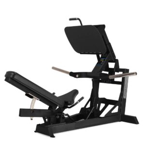 Free Motion EPIC plate loaded fitness machine Leg Press on white background