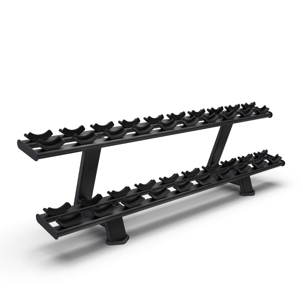 Intenza Two Tier Dumbbell Rack on white background