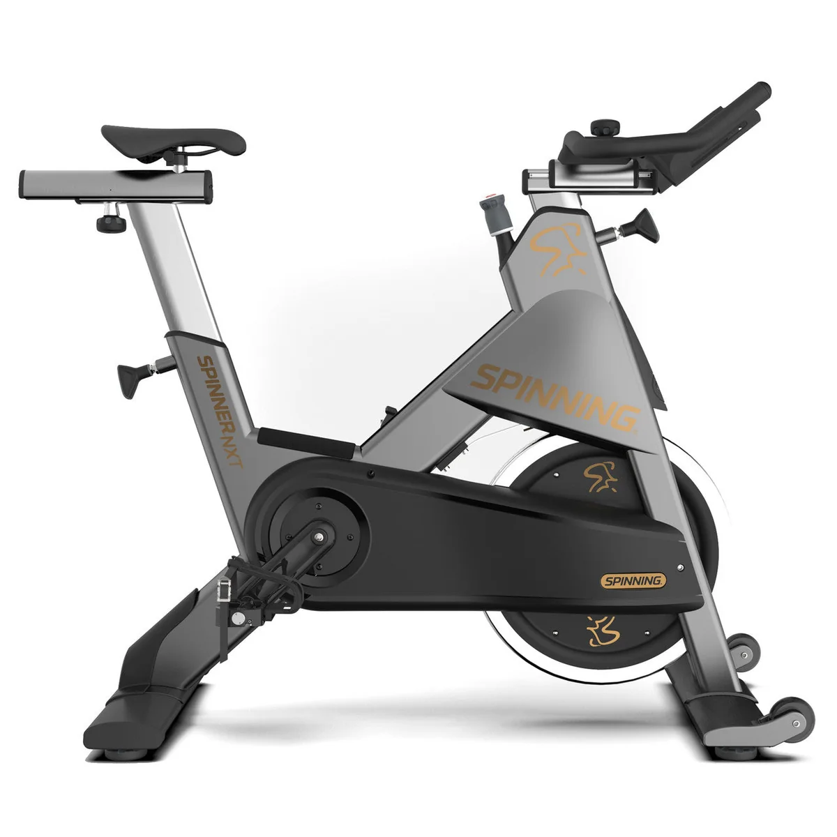 Страничен изглед на велосипедот за спининг Spinning Spinner NXT на бела позадина