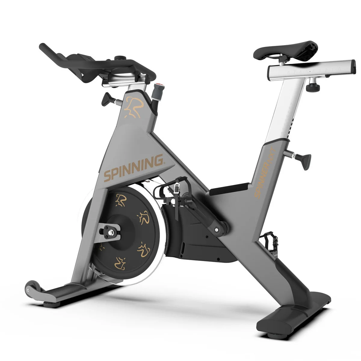 Десен дијагонален изглед на велосипедот за спининг Spinning Spinner NXT на бела позадина